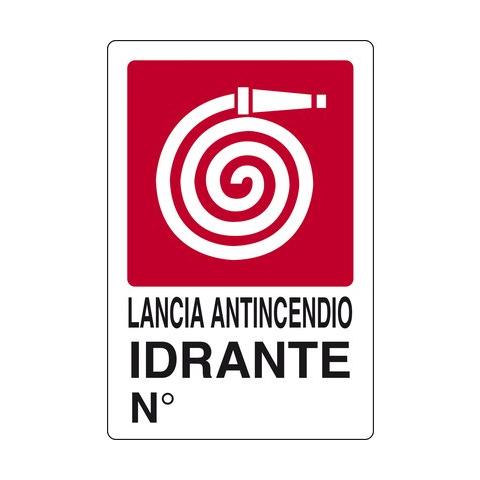 Cartelli segnaletici in alluminio - lancia antincendio idrante - 02401010ALB0300X0200 - Foto 1