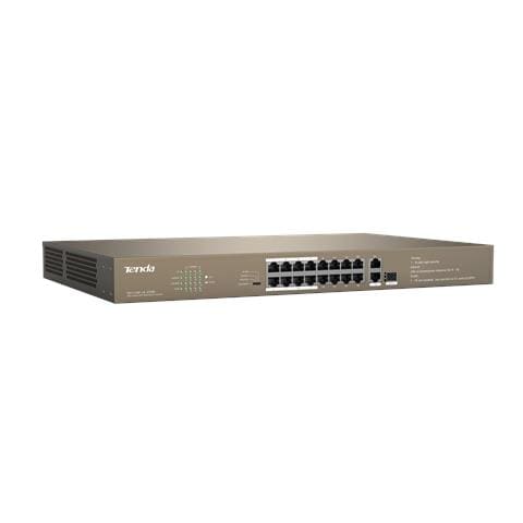 Switch 16 Porte Fe Poe+2 Porte Ge / 1sfp, Rack Montabile, 250w - Foto 1