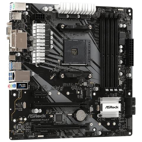Scheda Madre AB350M PRO4-F Socket AM4 Chipset B350 Micro ATX - Foto 2