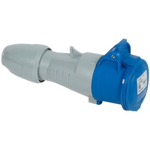 Presa Mobile Industriale Cee Diritta 2p+t 16a Ip44 Blu / bianco - Foto 1