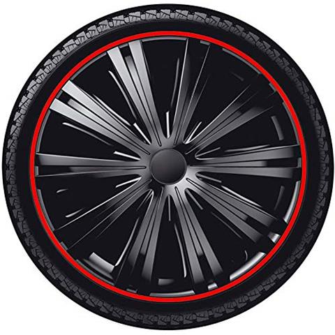 Giga R - Set Di Copricerchi Da 16 Pollici, Nero / rosso - Foto 2