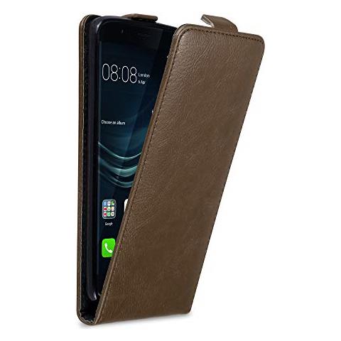 Custodia Compatibile Con Huawei P9 Plus In Bruno Caffè - Coperchio Protettivo In Design Flip Con Chiusura Magnetica - Foto 1