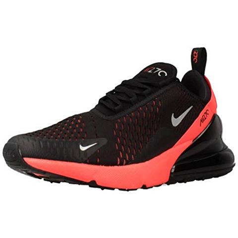 Nike Men's Air Max 270 Shoe, Scarpe Da Campo E Da Pista Uomo, Multicolor (nero / metallic Silver / bright Crimson 026), 45.5 Eu - Foto 1