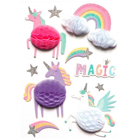 10 Adesivi 3d Unicorni 6 Cm - Foto 1