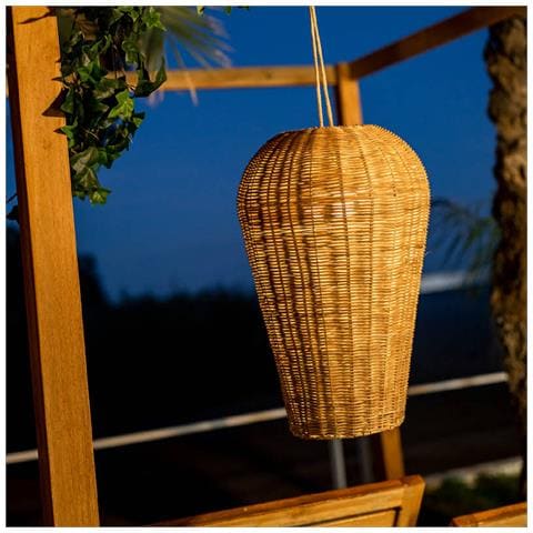 Lampada A Sospensione Batteria Saona 50 Lumsao050xxhxnw Naturale 490xø310 Mm Fibre Naturali - Foto 1