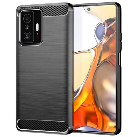 Custodia B-case Tpu Silicone Cover Case Per Xiaomi 11t - Pro Carbon Metal Black - Foto 1