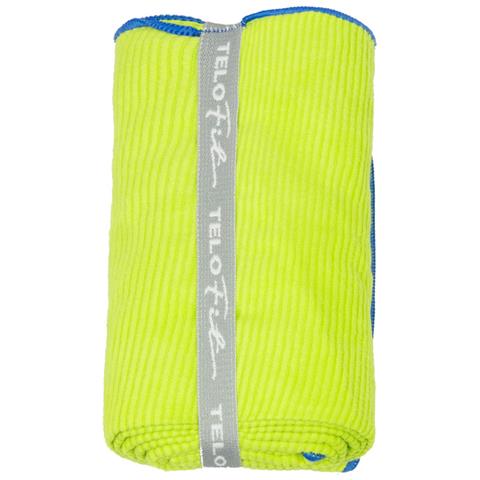 Telo Mare Spiaggia Piscina In Microfibra Tinta Unita Con Bordo Modello Fit Colore Lime - Foto 5