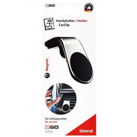 Carclip Supporto Passivo Telefono Cellulare /smartphone Nero, Argento - Foto 2
