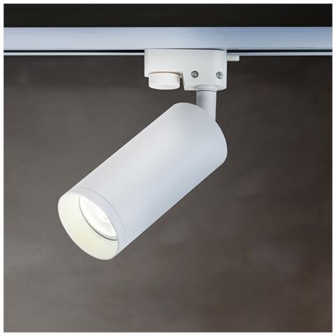 Faretto Per Binario Moderno Focus Alluminio Bianco 1 Luce - Foto 3