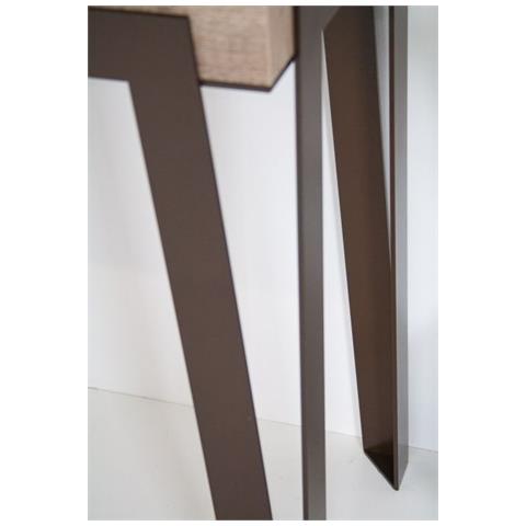 Consolle Allungabile 90x40/196 Cm Rio Small Telaio Ruggine - Cemento - Foto 2