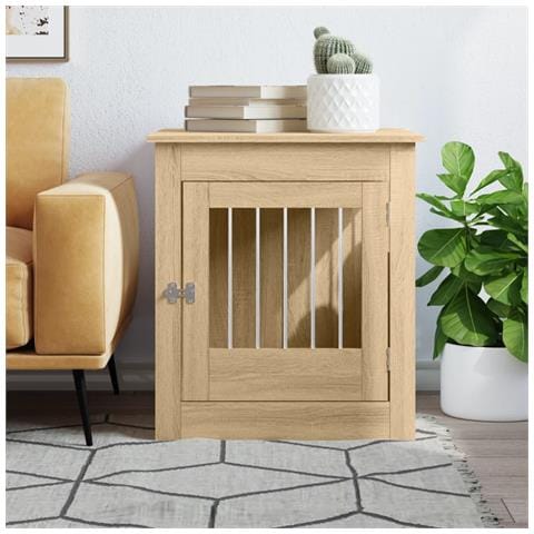 Gabbia Cani Arredamento Rovere Sonoma 64,5x80x71cm Multistrato - Foto 2