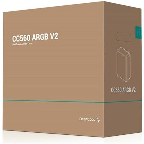 Case CC560 ARGB V2 Midi Tower Micro-ATX Mini-ITX 2 Porte 1xUSB 3.0 1xUSB 2.0 Colore Nero - Foto 6