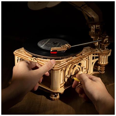 Puzzle 3d | Grammofono Classico / Versione Motorizzata - Foto 6