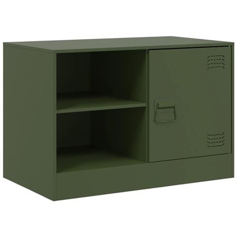 Mobile TV Verde Oliva 67x39x44 cm in Acciaio - Foto 1