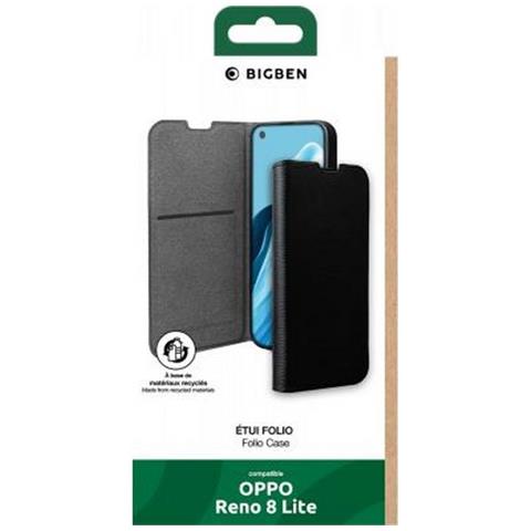 Custodia Per Oppo Reno 8 Lite Folio Wallet Portacarte E Supporto Video, Nero - Foto 2