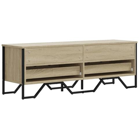 Mobile Tv Rovere Sonoma 122x34x41 Cm In Legno Multistrato - Foto 10