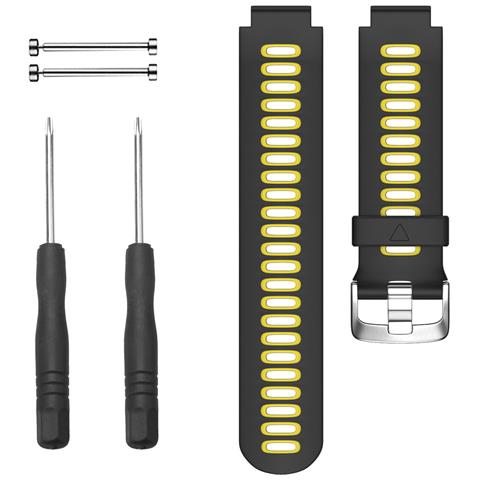Cinturino In Silicone Per Garmin Forerunner235/220/230/620/630/735 Con Strumenti Black+yellow - Foto 3