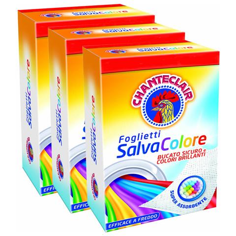 3 x Chanteclair Salvacolore Bucato sicuro Promo Pack 8 x 3 foglietti Totale 24pz - Foto 2