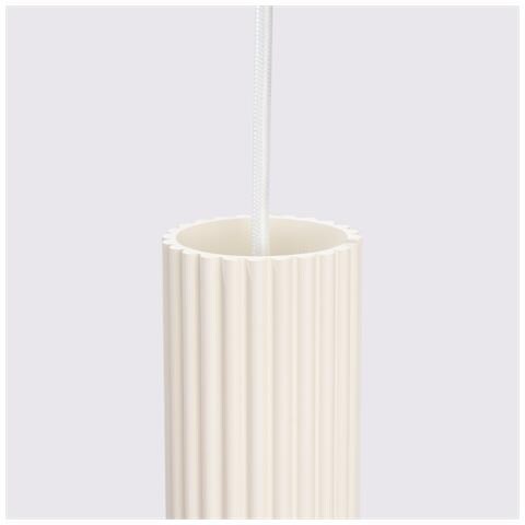 Lampada A Sospensione Karbon 3p Beige Sl. 1595 - Minimalista Lampada A Sospensione Beige 108x19.5x19.5 Cm - Foto 8