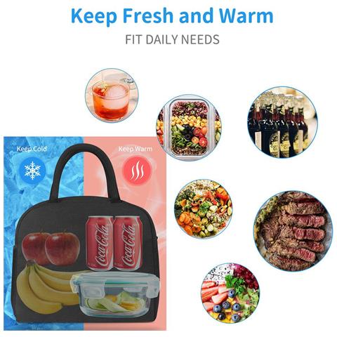 Borsa Termica per Pranzo per Adulti Colore Nero - Foto 5