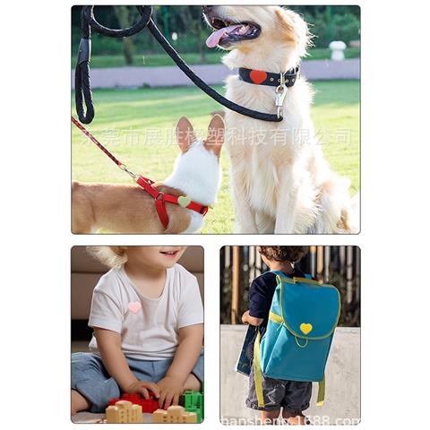 Custodia In Silicone Per Airtag Per Animali Domestici Con Spilla A Forma Di Cuore Red - Foto 3