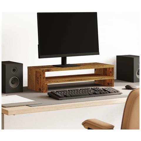 Supporto Per Monitor Legno Vecchio 54x22x15 Cm In Truciolato - Foto 1