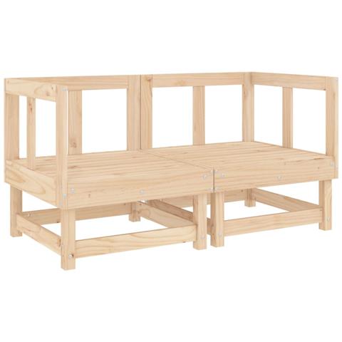 Set Salotto Da Giardino 7 Pz In Legno Massello Di Pino - Foto 3
