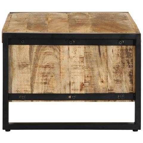Tavolino Da Salotto 90x50x36 Cm Legno Massello Di Mango Grezzo - Foto 10