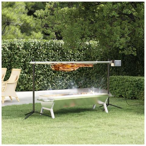 Griglia Automatica Con Motore Acciaio Inox 150x46,5x82,5cm - Foto 1