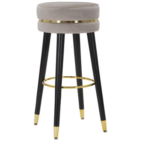 Sgabello Alto Mf437 - Grigio - Legno - 35x35x74 Cm - Foto 1