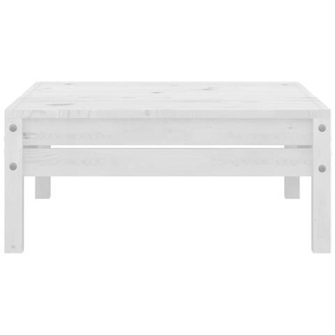 Poggiapiedi Da Giardino Bianco In Legno Massello Di Pino - Foto 1