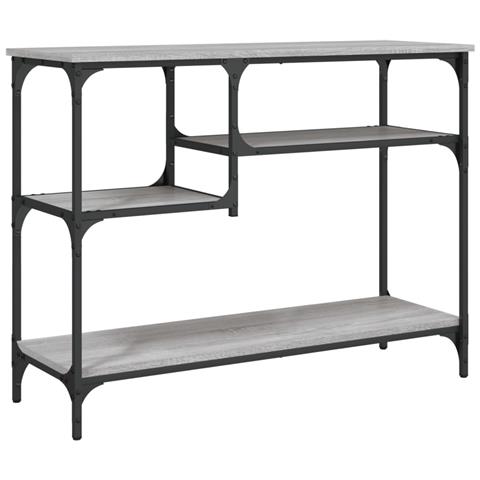 Tavolino Consolle Con Ripiani Grigio Sonoma 100x35x75 Cm - Foto 1