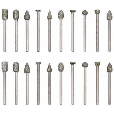 Set Di 20 Teste Di Molatura Diamantate Per Intaglio Della Pietra (70 G) - Foto 4