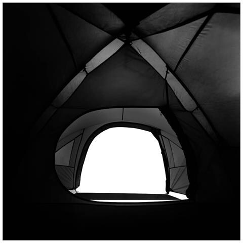 Tenda Campeggio a Cupola 4 Persone Bianca Tessuto Impermeabile - Foto 8