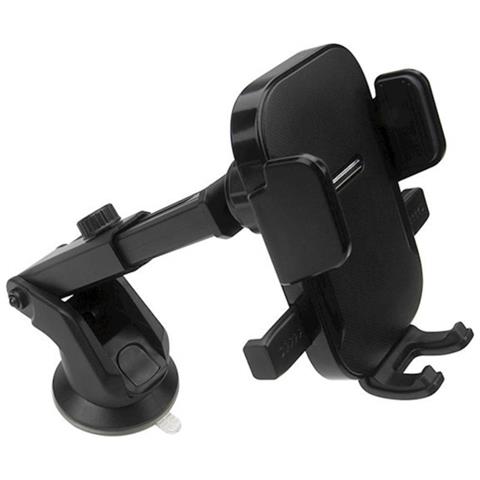 Supporto Da Auto Per Smartphone Con Braccio Telescopico A Fissaggio Multiplo, Nero - Foto 1