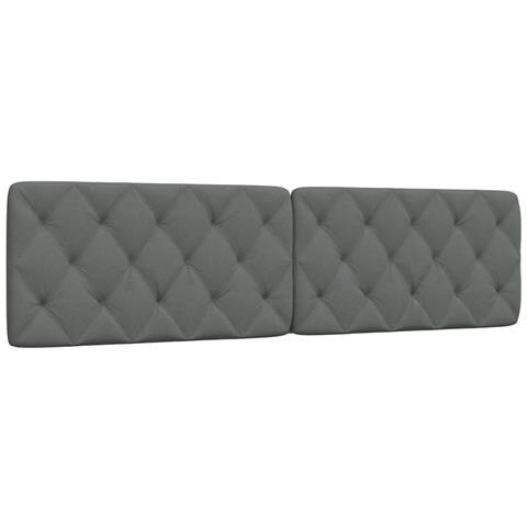 Cuscino Testiera Grigio Scuro 200 cm in Tessuto - Foto 1