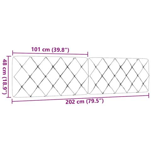 Cuscino Testiera Grigio Scuro 200 cm in Tessuto - Foto 9