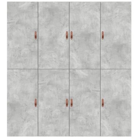 Struttura letto con contenitore grigio cemento 200x200 cm - Foto 9