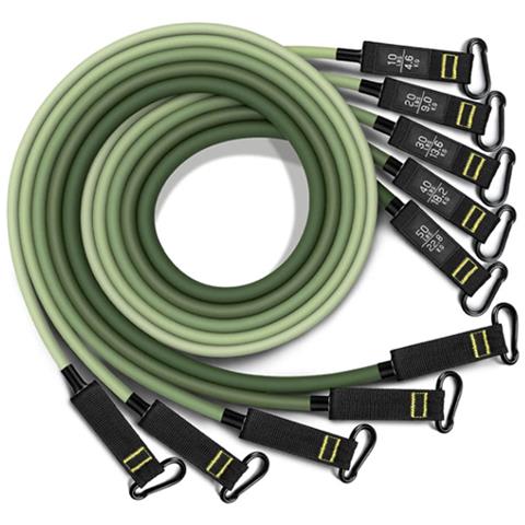 Set Di 11 Corde Di Trazione, Nuovo Set Da 200 Libbre (confezione Colorata) Per Allenamento Forza Domestico - Foto 2