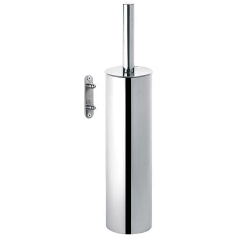 Scopino Wc Da Muro Con Ciuffo In Setole In Acciaio Inox E Cromall Ed34-03 Serie Edera Plus Cromato - Foto 1