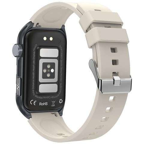 Smartwatch Per La Salute Con Monitoraggio Ecg, Pressione Sanguigna E Ossigeno Nel Sangue Beige - Foto 2