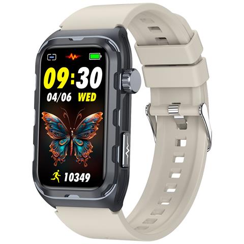 Smartwatch Per La Salute Con Monitoraggio Ecg, Pressione Sanguigna E Ossigeno Nel Sangue Beige - Foto 1