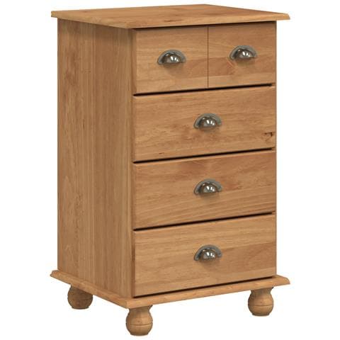 Cassettiera 'ASKIM'Marrone 45.8x40x79 cm in Legno Massello di Pino - Foto 1