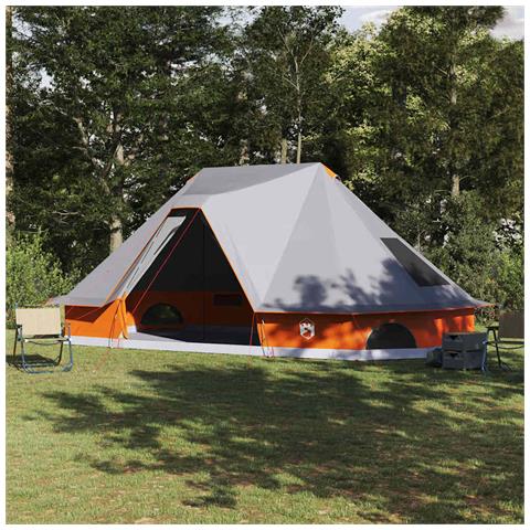 Tenda Tipi Familiare Grigio e arancione 680 x 430 x 270 cm - Foto 2