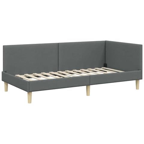 Cornice del letto ad angolo Altro Grigio scuro 90 x 200 cm - Foto 1