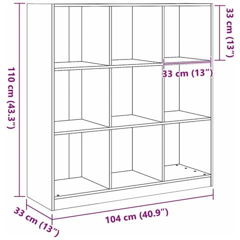 Mobile libreria / divisore per stanza Cera marrone - Foto 9