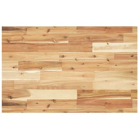 Piano Tavolo Rettangolare 160x50x4cm Legno Massello di Acacia - Foto 1