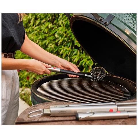 Forchetta Grillout Con Manico Estensibile Ideale Per Barbecue Design In Acciaio Inox Punte Affilate Testa Retrattile Per Conservazione Facile Da Pulire - Foto 2