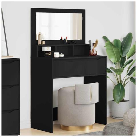 Tavoli da Trucco per Camera da Letto Nero 80 x 39,6 x 135 cm - Foto 2