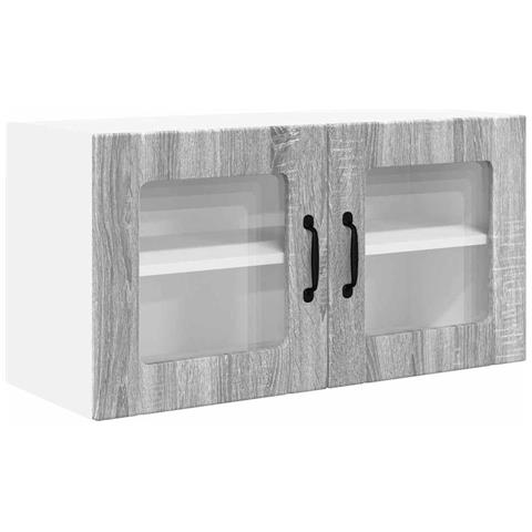 Pensile cucina Grigio Sonoma 80 x 31 x 40 cm Legno multistrato - Foto 1